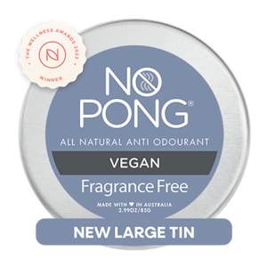 No Pong Fragrance Free Vegan 85g Tin