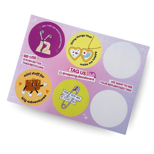No Pong - Reuse Paper Sticker Sheet
