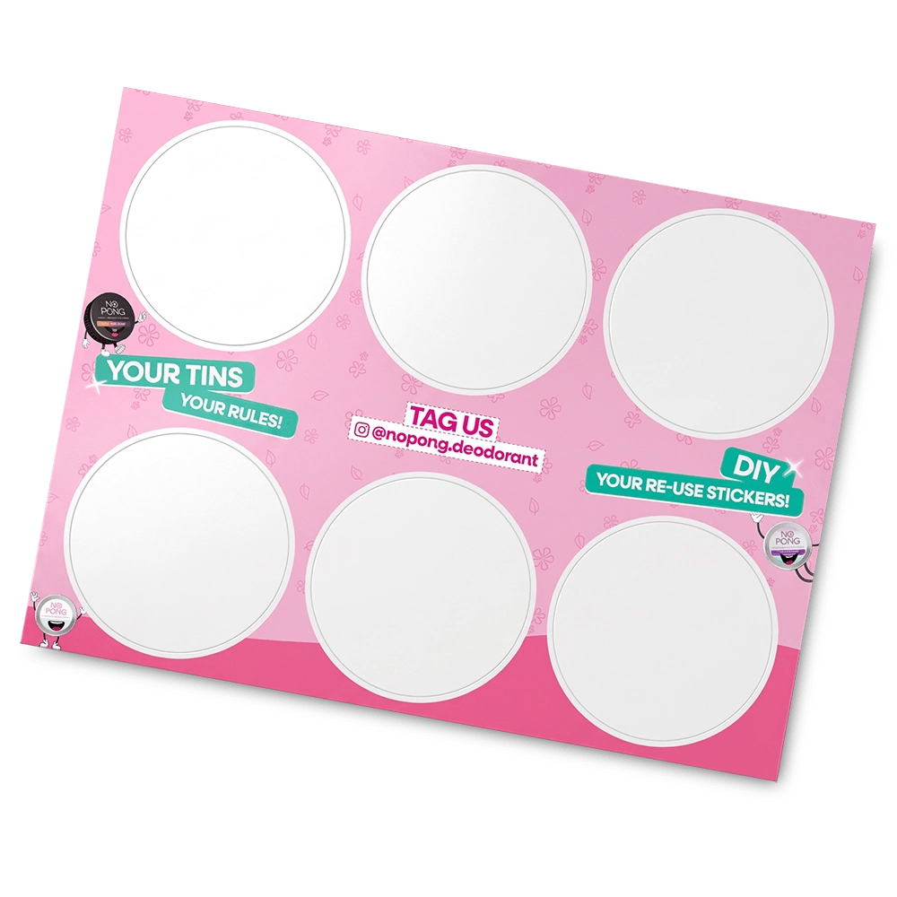 No Pong Stickersheet Blank DIY