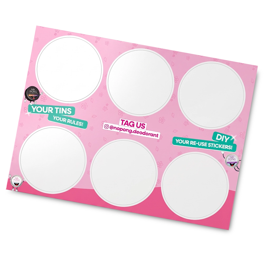 No Pong Stickersheet Blank DIY