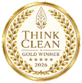 Think Clean Sustainable Beauty Award 2026 badge