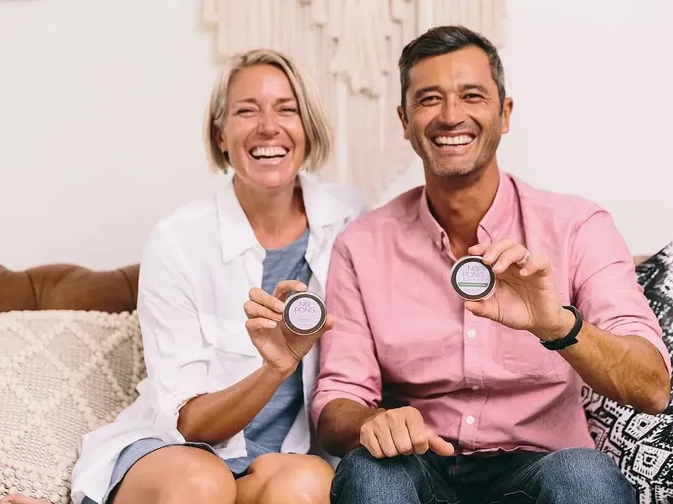 Chris and Melanie, founders of No Pong